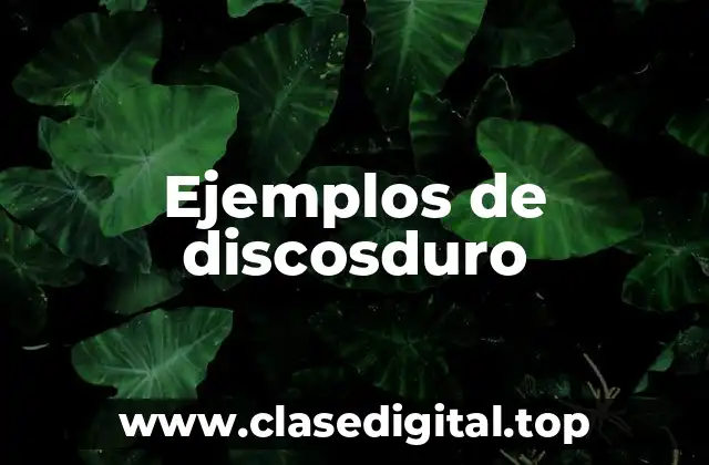 Ejemplos de discosduro