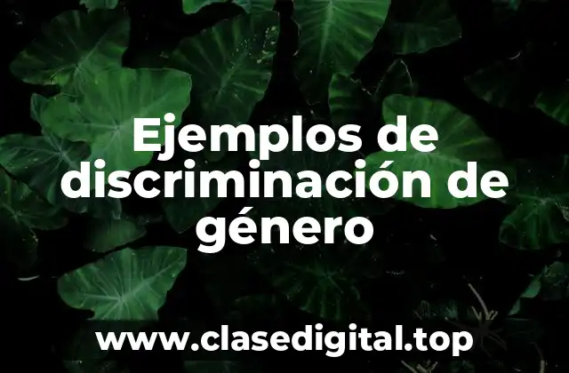Ejemplos de discriminación de género