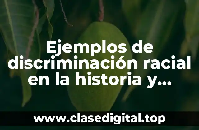 Ejemplos de discriminación racial en la historia y Significado