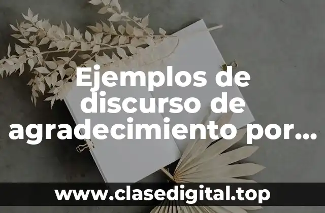 Ejemplos de discurso de agradecimiento por un favor hecho