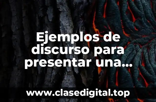 Ejemplos de discurso para presentar una empresa