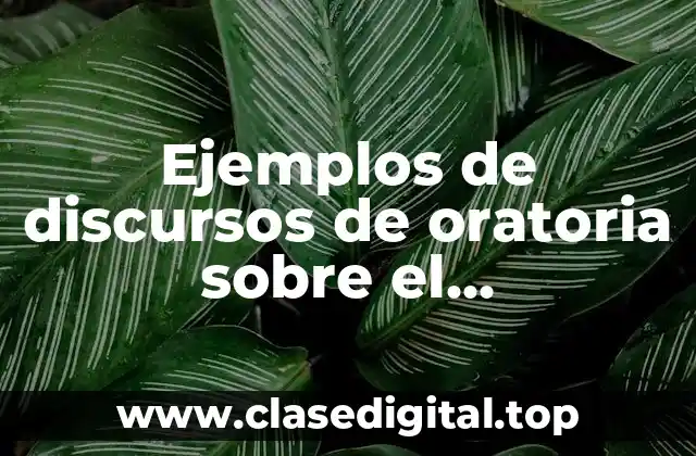 Ejemplos de discursos de oratoria sobre el calentamiento global