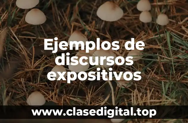 Ejemplos de discursos expositivos