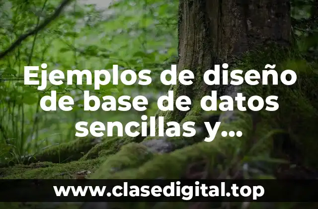 Ejemplos de diseño de base de datos sencillas y Significado