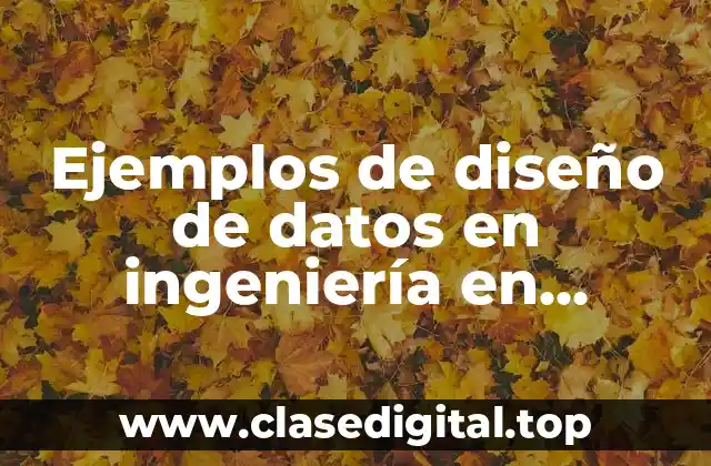 Ejemplos de diseño de datos en ingeniería en software