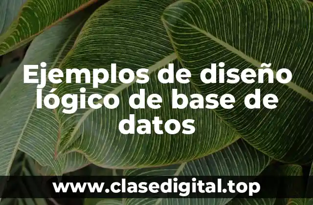 Ejemplos de diseño lógico de base de datos