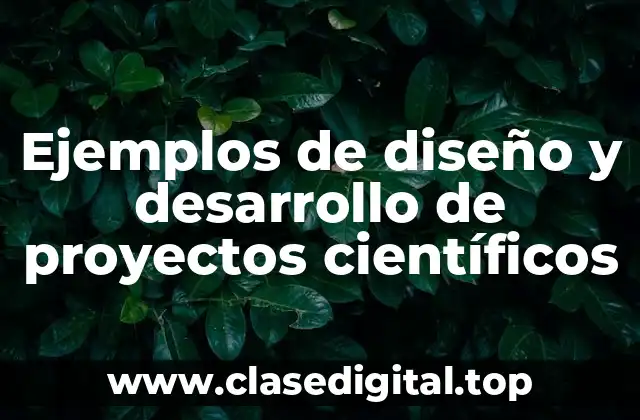 Ejemplos de diseño y desarrollo de proyectos científicos