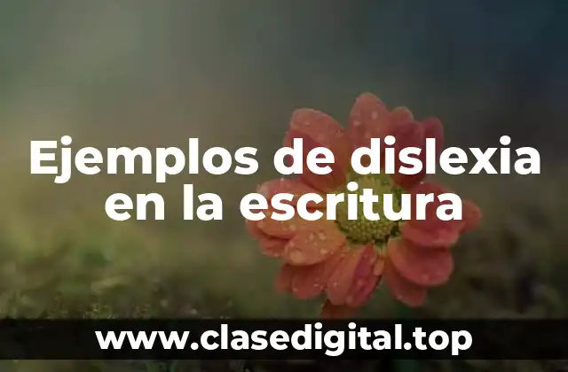 Ejemplos de dislexia en la escritura