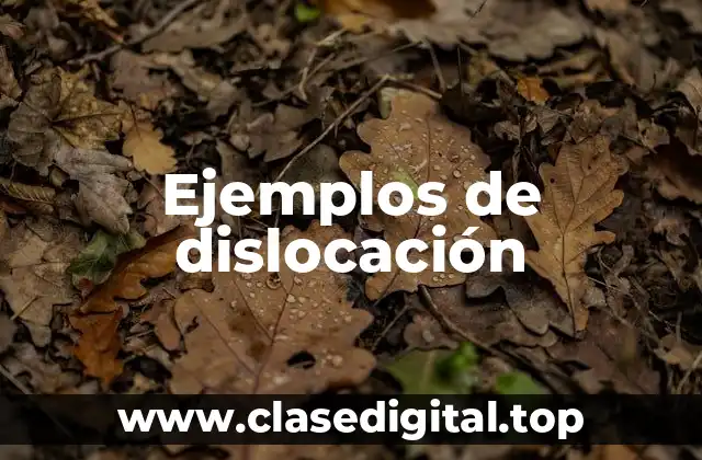 Ejemplos de dislocación