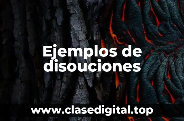 Ejemplos de disouciones