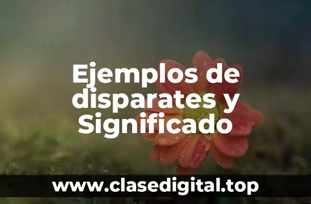 Ejemplos de disparates y Significado