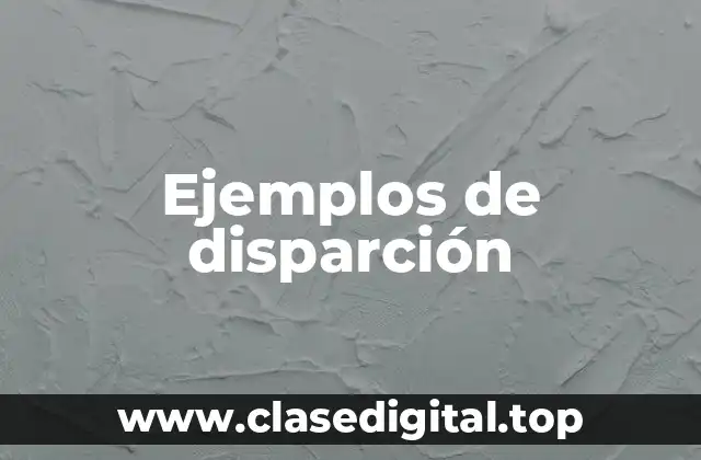Ejemplos de disparción