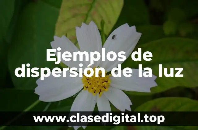 Ejemplos de dispersión de la luz