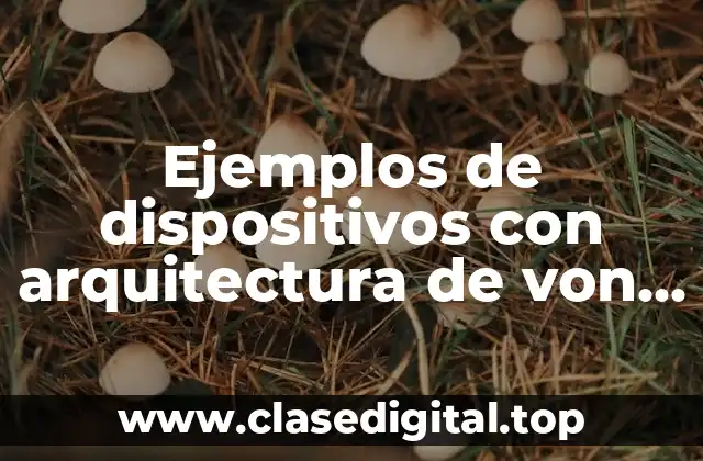 Ejemplos de dispositivos con arquitectura de von Neumann