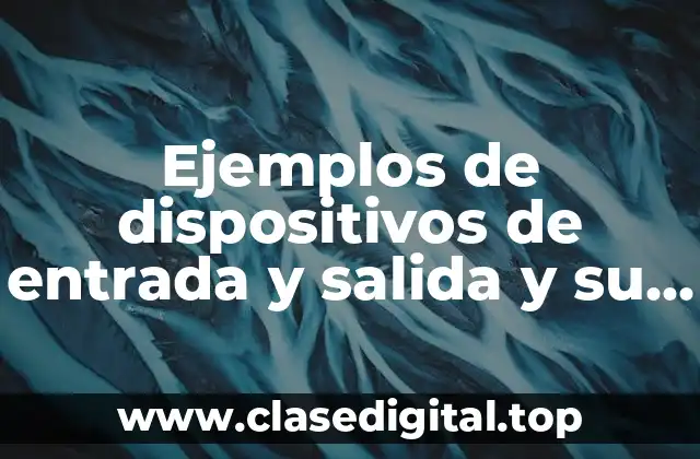 Ejemplos de dispositivos de entrada y salida y su función