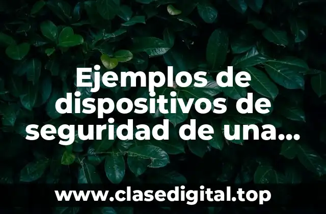 Ejemplos de dispositivos de seguridad de una computadora