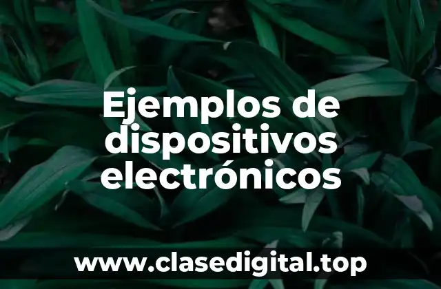 Ejemplos de dispositivos electrónicos