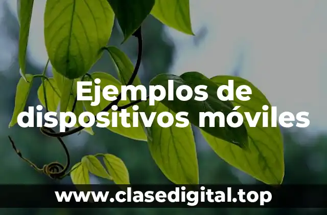 Ejemplos de dispositivos móviles