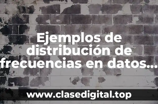 Ejemplos de distribución de frecuencias en datos no agrupados