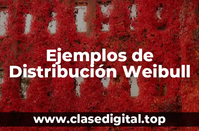 Ejemplos de Distribución Weibull
