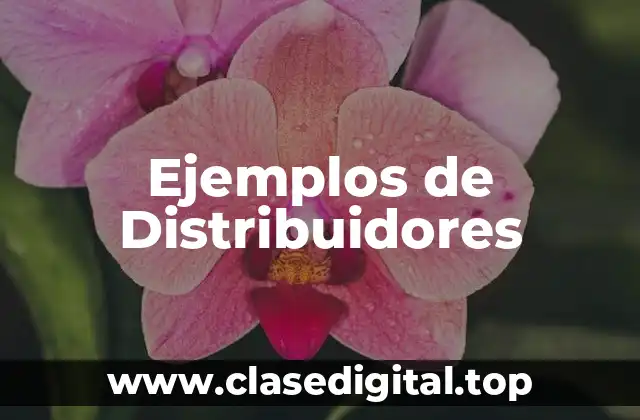 Ejemplos de distribuidores