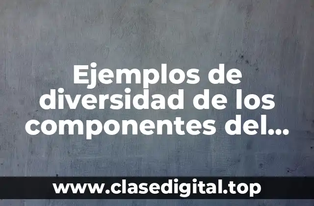 Ejemplos de diversidad de los componentes del espacio geográfico