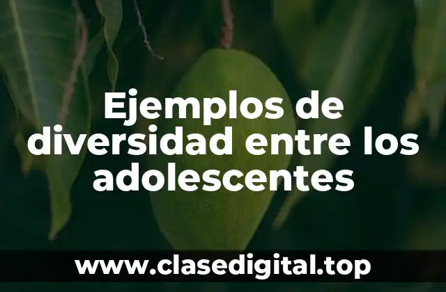 Ejemplos de diversidad entre los adolescentes