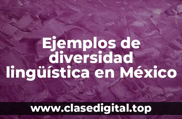 Ejemplos de diversidad lingüística en México