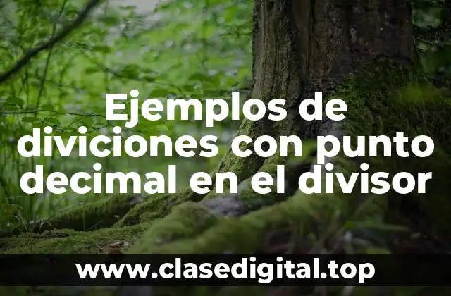 Ejemplos de diviciones con punto decimal en el divisor