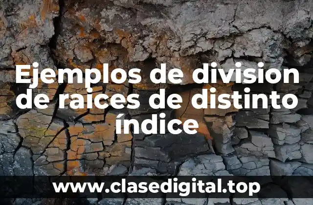 Ejemplos de division de raices de distinto índice