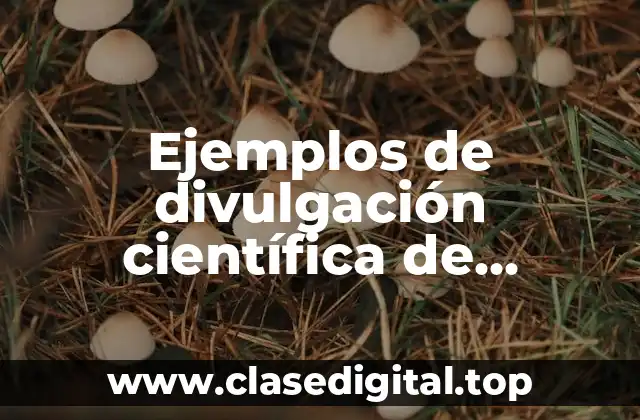 Ejemplos de divulgación científica de máquinas moleculares