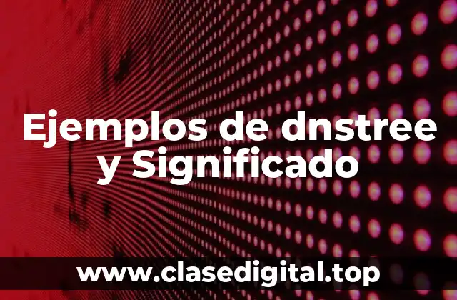 Ejemplos de dnstree y Significado
