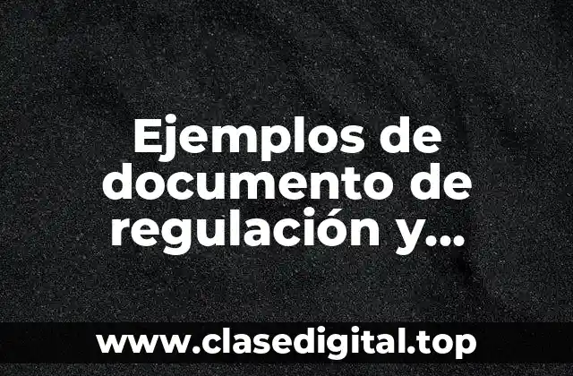 Ejemplos de documento de regulación y restricción no arancelarias