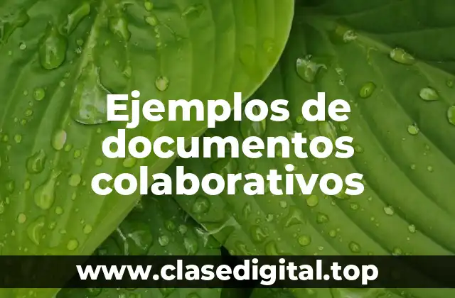 Ejemplos de documentos colaborativos