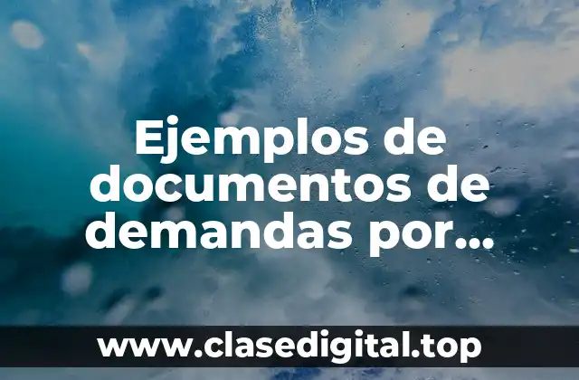 Ejemplos de documentos de demandas por intento de violación
