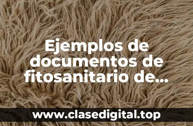 Ejemplos de documentos de fitorosanitario de exportación de manzana