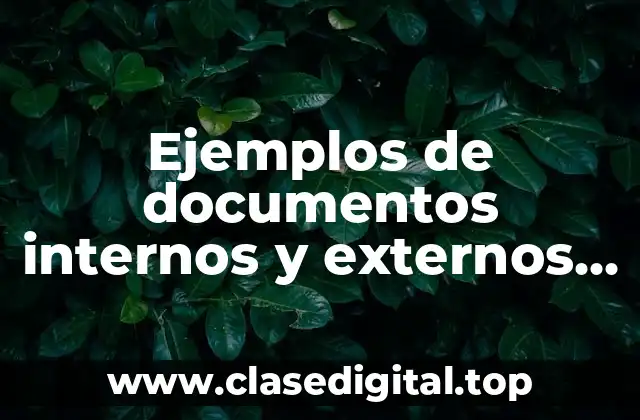 Ejemplos de documentos internos