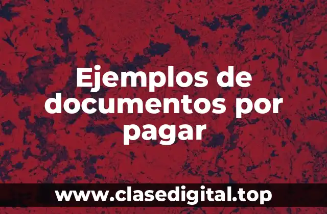 Ejemplos de documentos por pagar