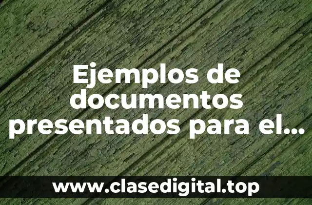 Ejemplos de documentos presentados para el copyright en USA