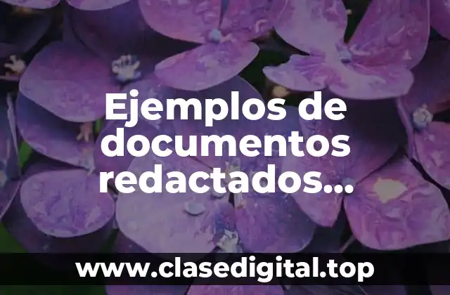 Ejemplos de documentos redactados, devoluciones de productos mercantil