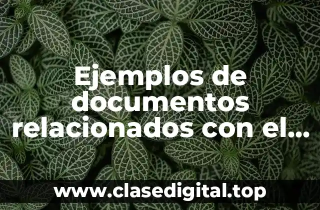 Ejemplos de documentos relacionados con el control de costos