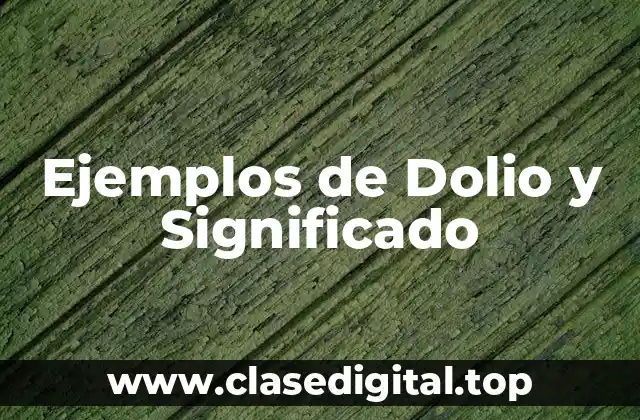 Ejemplos de Dolio y Significado