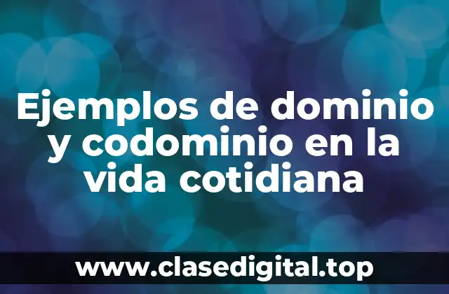 Ejemplos de dominio y codominio