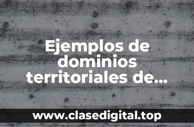 Ejemplos de dominios territoriales de internet