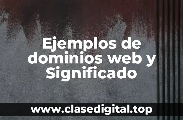 Ejemplos de dominios web y Significado