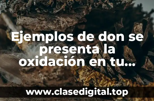Ejemplos de don se presenta la oxidación en tu hogar