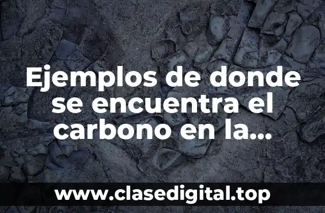 Ejemplos de donde se encuentra el carbono en la naturaleza