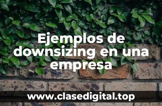 Ejemplos de downsizing en una empresa