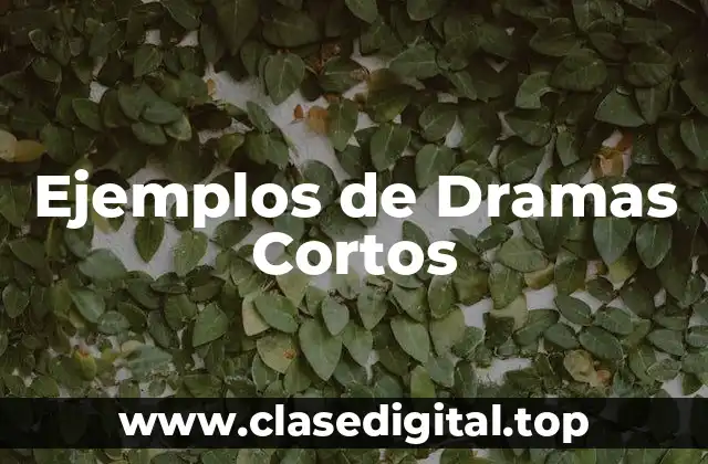 Ejemplos de Dramas Cortos