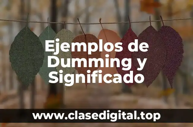 Ejemplos de Dumming y Significado